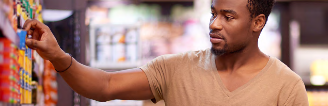 Man in supermarket