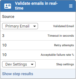 Real-time email validation