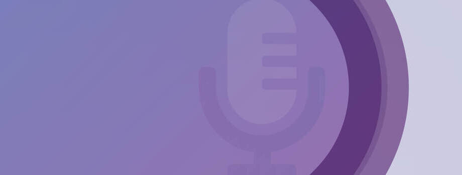 Microphone icon on a purple gradient